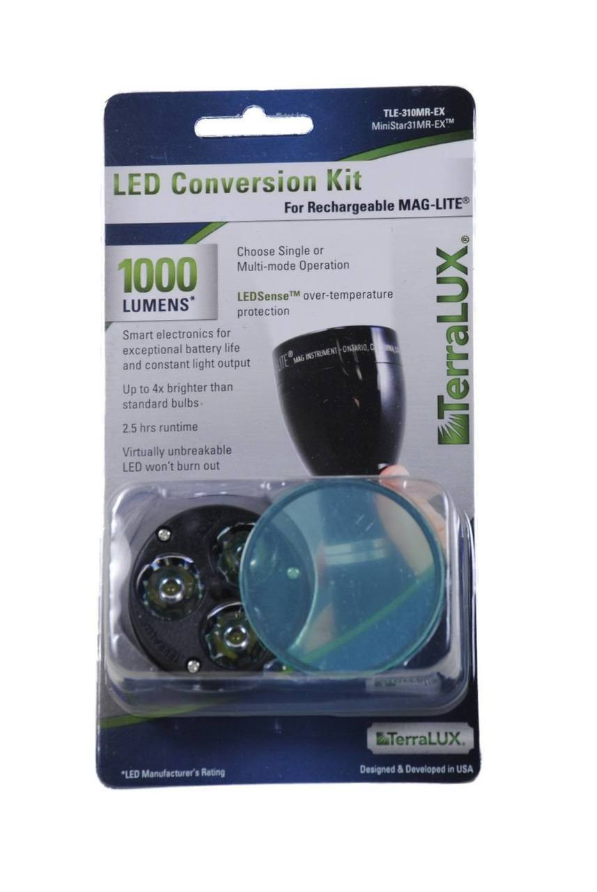 Terralux TLE-310MR-EX LED Flashlight Conversion Kit For Rechargeable ...