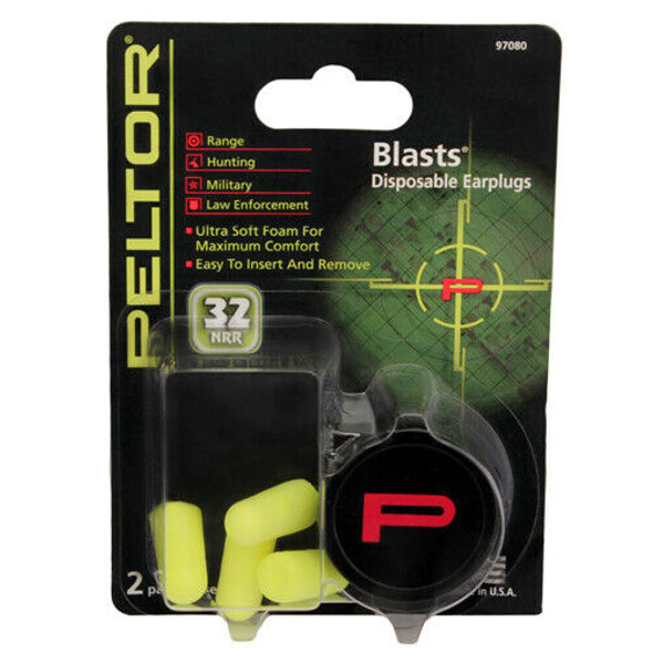 3M Sports Peltor Blasts Disposable Earplugs 33 db Yellow 3/Pk  97080