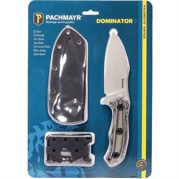 Pachmayr 04298 Dominator Satin Finish Fixed Knife w/ Black G10 Handle 4298