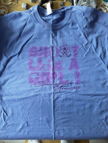 Springfield Armory USA Shoot Like A Girl Purple  T Shirt New S, M, L, XL, 2XL