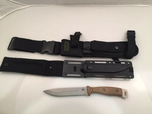 KNIVES OF ALASKA 00844FG / 00843FG DEFENSE SURVIVAL D2 TAN HANDLE w/ 2 sheaths