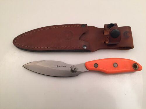 KNIVES OF ALASKA 00822FG Yukon #1 Orange Suregrip D2 FIXED BLADE W/ LEATHER