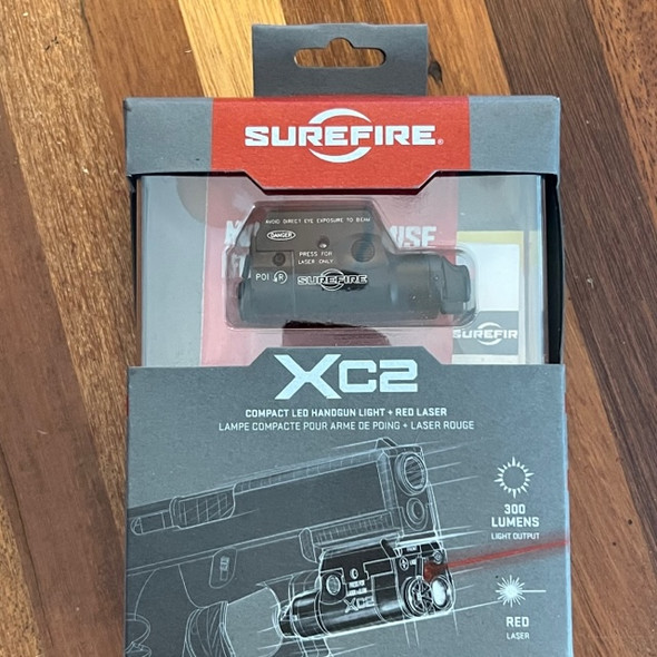 Surefire XC2-B-RD Black 300 Lumens XC2 Pistol Light/Red Laser Combo NEW