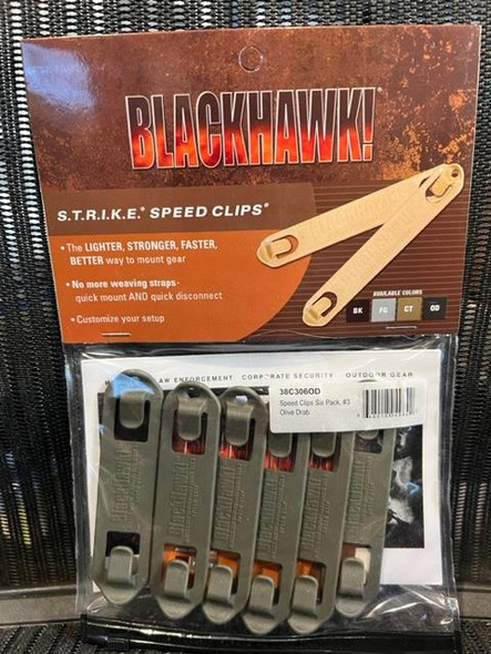 2 packs: Blackhawk STRIKE Olive Drab 3" Speed Clips (6-Pack) - 38C306OD