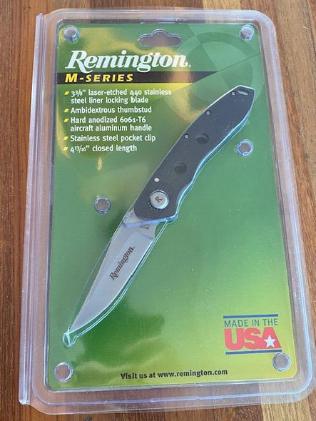 Remington M Series Folder 3.375" Plain Blade - 18350 - Made in the USA