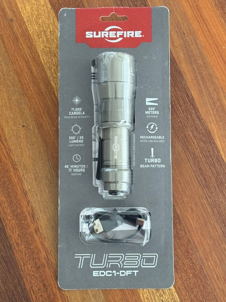 SureFire EDC1-DFT-TN High-Candela Everyday Carry LED Flashlight | Tan