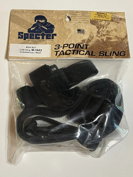 Specter 3 Point Tactical Sling #004 Black, CQB Sling, M-1642 Ambidextrous NEW