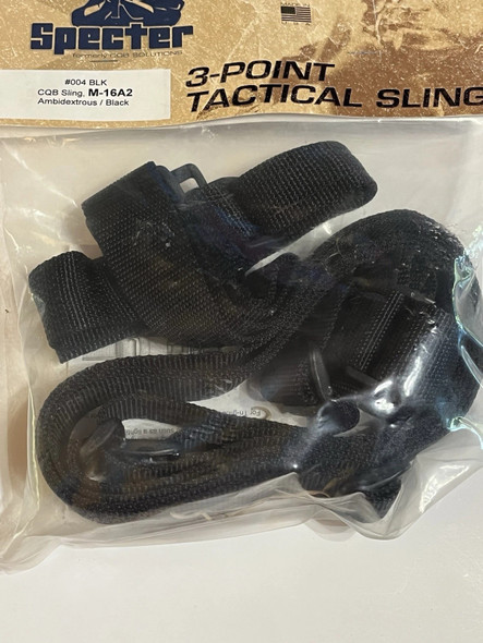 Specter 3 Point Tactical Sling #004 Black, CQB Sling, M-1642 Ambidextrous NEW