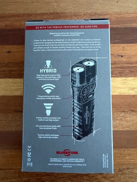 SureFire Stiletto Pro II Rechargeable Pocket LED Flashlight 1500 Lumens PLR-C