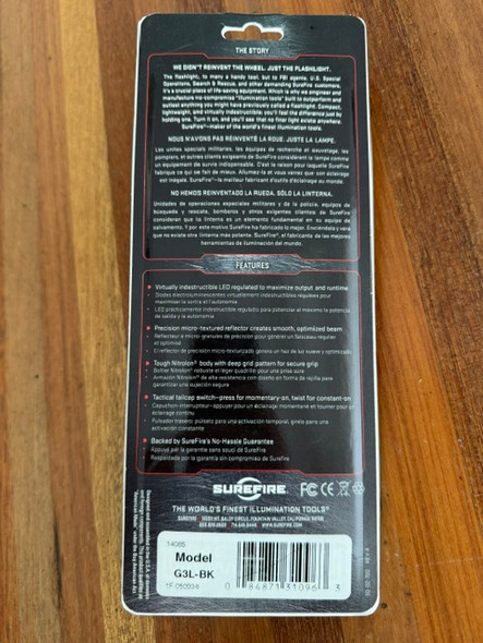 SureFire G3L-BK Flashlight with Holster and Aluminum bezel