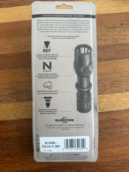 SureFire G2ZX-C-BK  CombatLight LED Flashlight BLACK