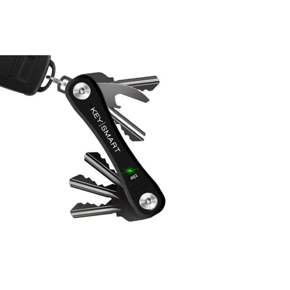 KeySmart KS411-blk Pro Compact Key Holder With Tile Smart Location, BLACK