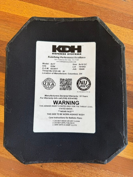 KDH / Highcom 4s17 Level IV set of 2 Plates 8x10