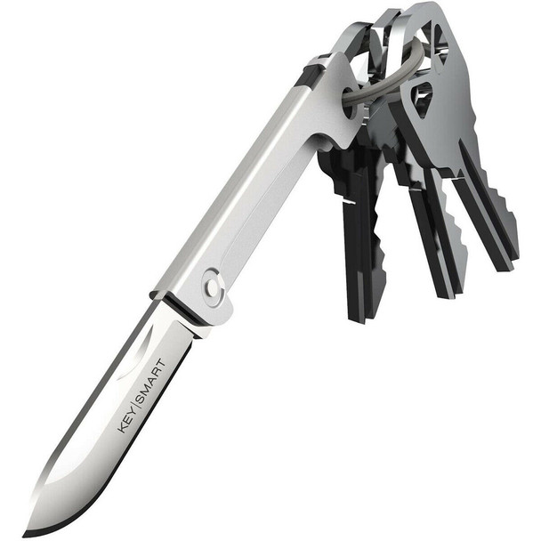 KeySmart Mini Knife - Keychain Pocket Knife, Compact Retractable Folding Blade with Stainless Steel