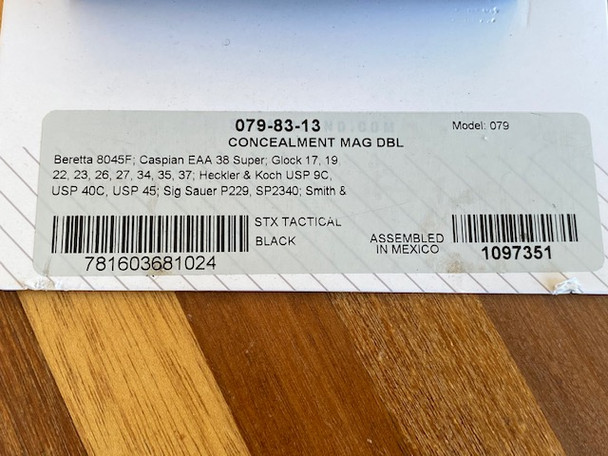 Safariland 079-83-13 Concealment Double Magazine Holder STX Glock Group 5 Safariland 079-83-13 Concealment Double Magazine Holder STX Glock Group 5