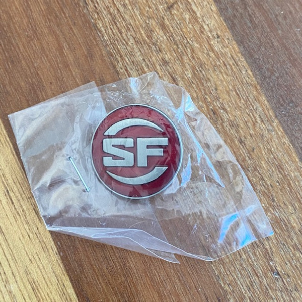 SF SureFire Red Round Logo Pin Lapel Hat NEW RARE hard to find