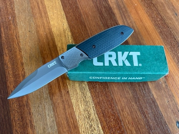 CRKT 7435 Russ Kommer  Russ Kommer Fulcrum 2 Folding Knife GRN (3.18" Gray)