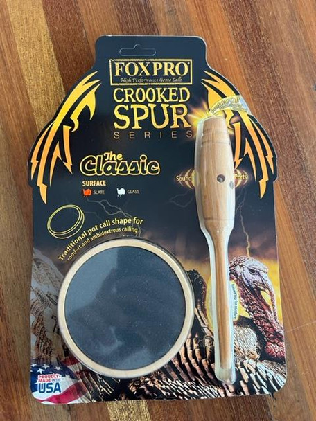 FOXPRO Crooked Spur Classic Turkey Call Slate Natural Wood