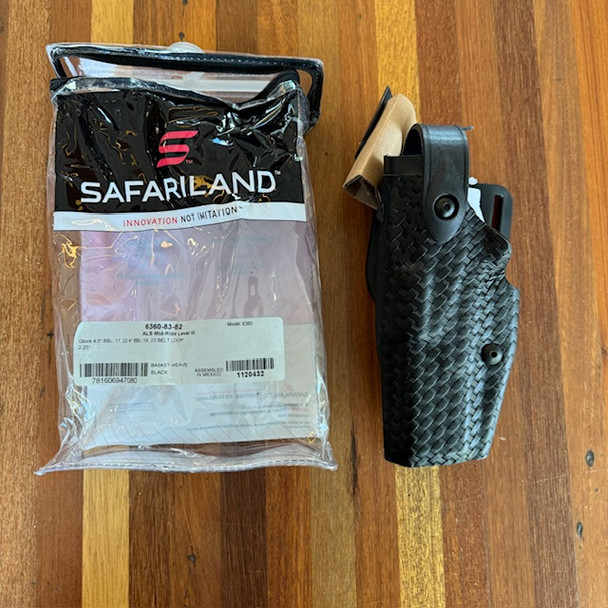 Safariland 6360-83-82 Glock 17/22/31 SLS/ALS Mid-Ride Basketweave Left LIII