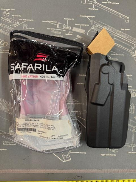 Safariland 7390-8325-412 LH Glock 17/22 Gen 1-5 Mid-Ride STX Plain