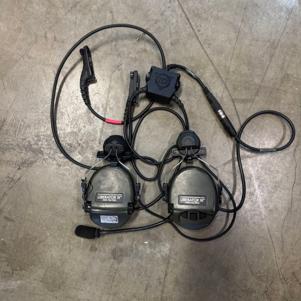 ​TCI Liberator III Dual Comm OD Green W/ Team Wendy Rail Mounts w/ Dual Com PTT
