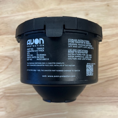 AVON Protection Systems Gas Mask Filter Canister 72602/2 CBRNCF50 ...