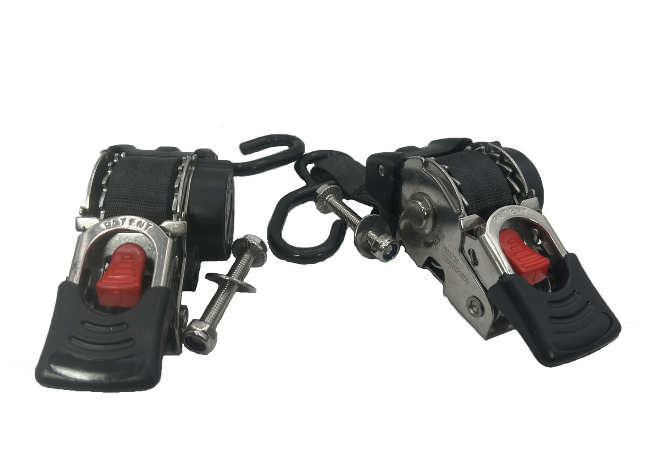 TIE DOWN, 1"x6' RETRACTABLE RATCHET STRAPS, SS CHASIS (box of 2)