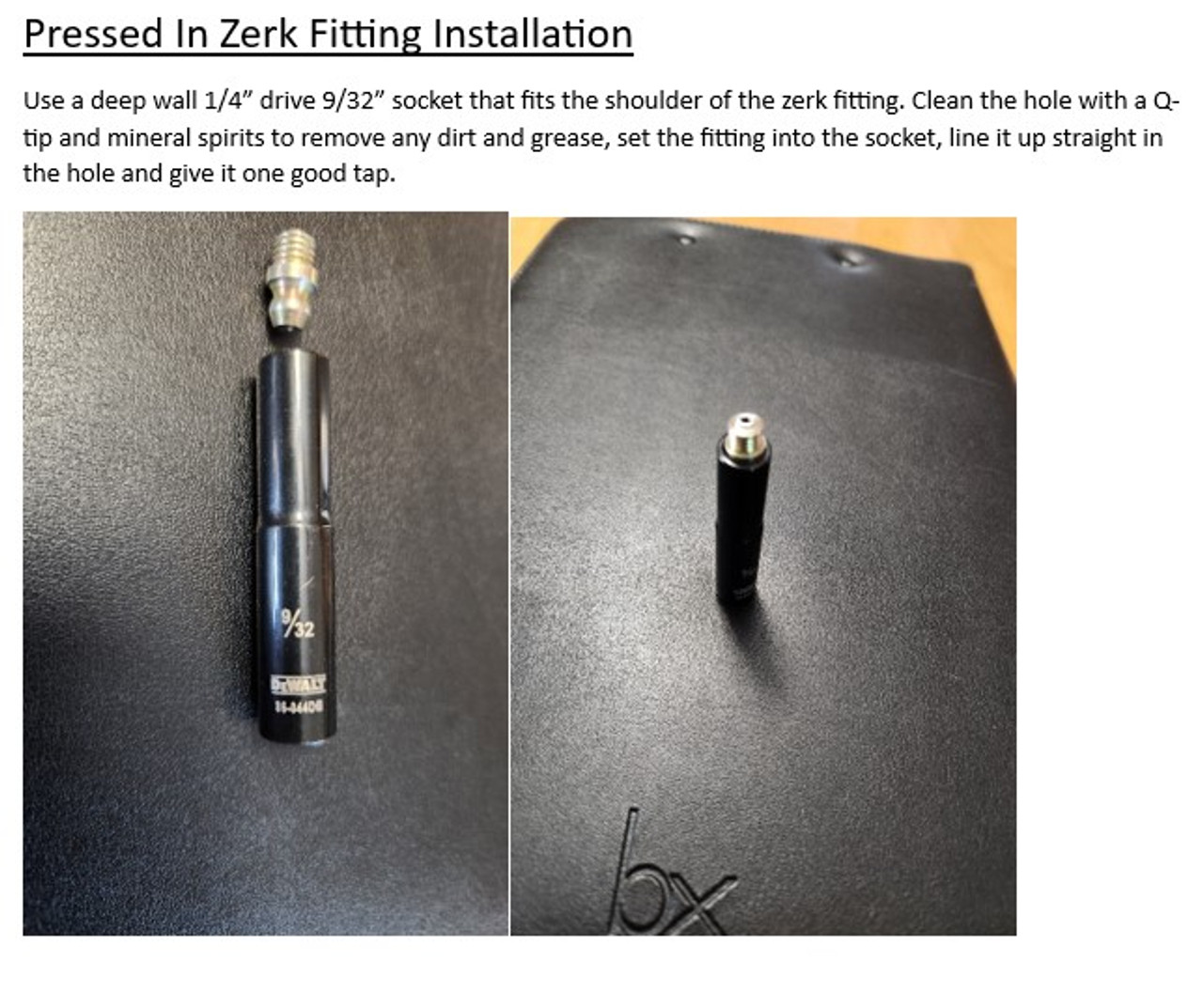 installation instructions