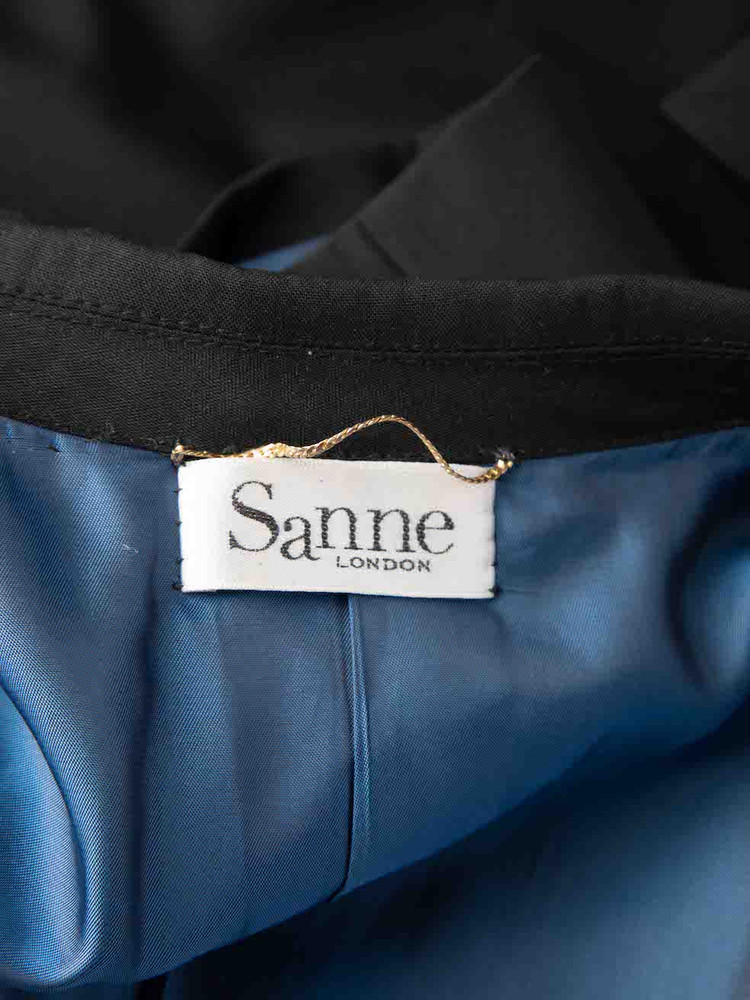 Sanne Black with Metallic Blue Trim Blazer