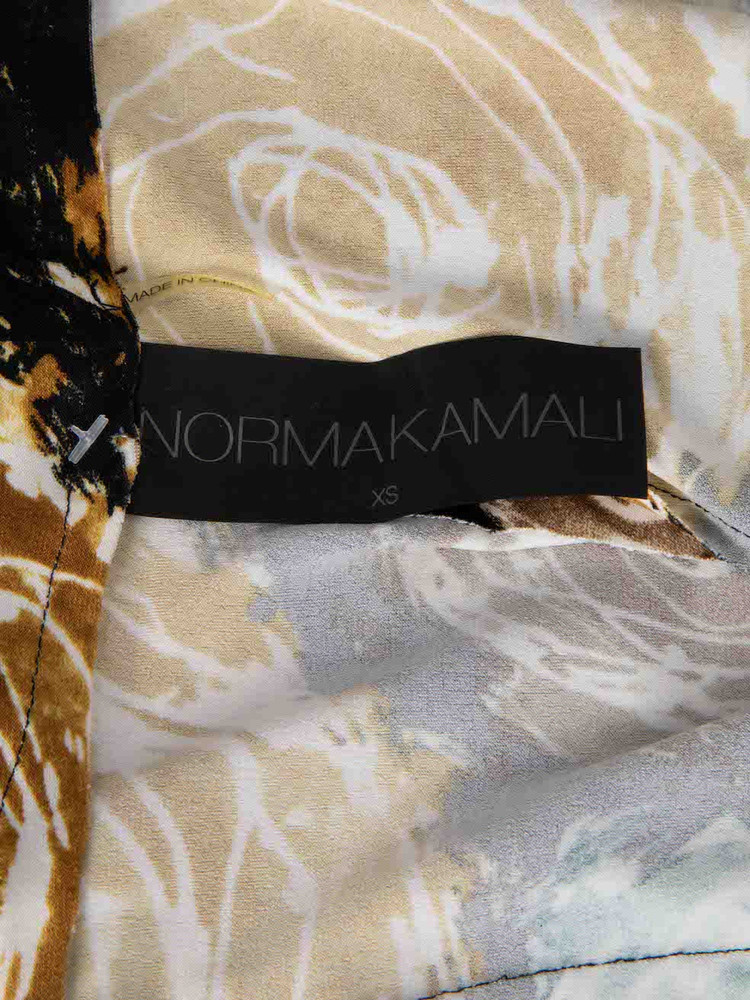 Norma Kamali Abstract Printed Flared Leggings