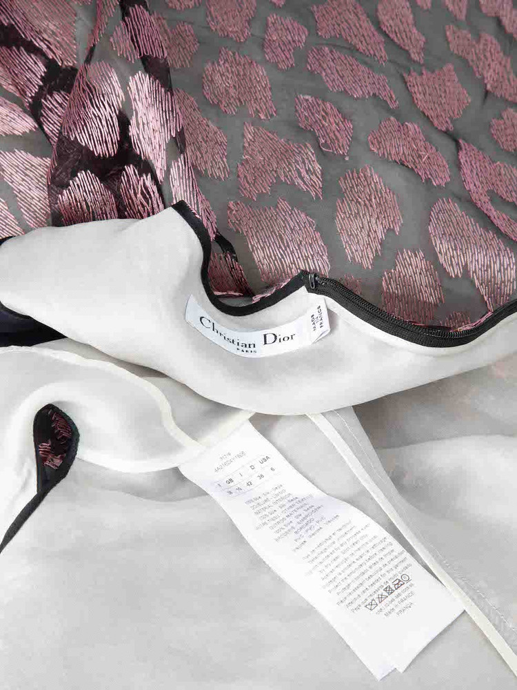 Dior Pink Silk Sequin Embellished Sleeveless Knee Length Dress