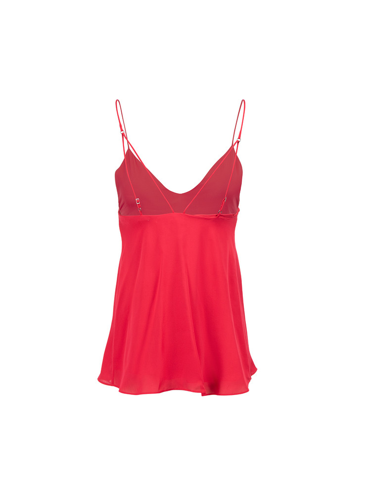 Haute Hippie Red Silk Spaghetti Strap Tank Top