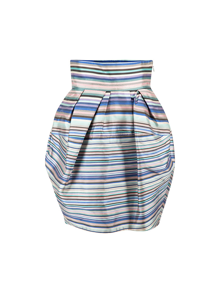 Dior Silk Stripe Jacquard Mini Skirt