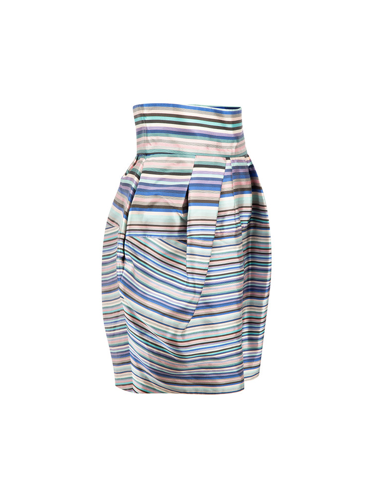 Dior Silk Stripe Jacquard Mini Skirt