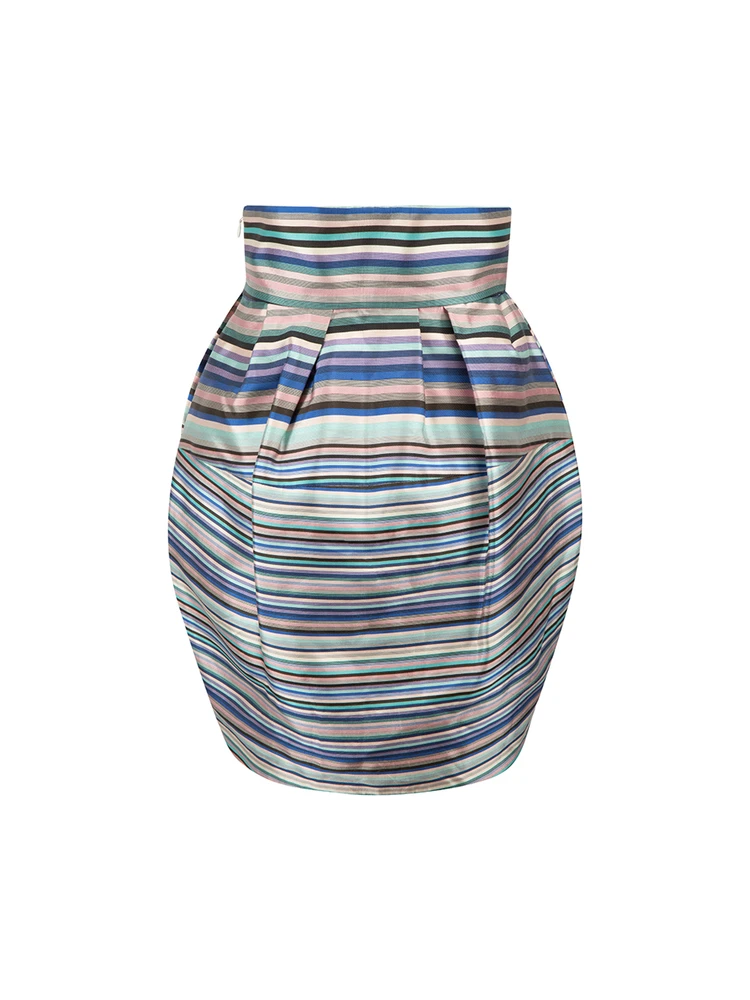 Dior Silk Stripe Jacquard Mini Skirt