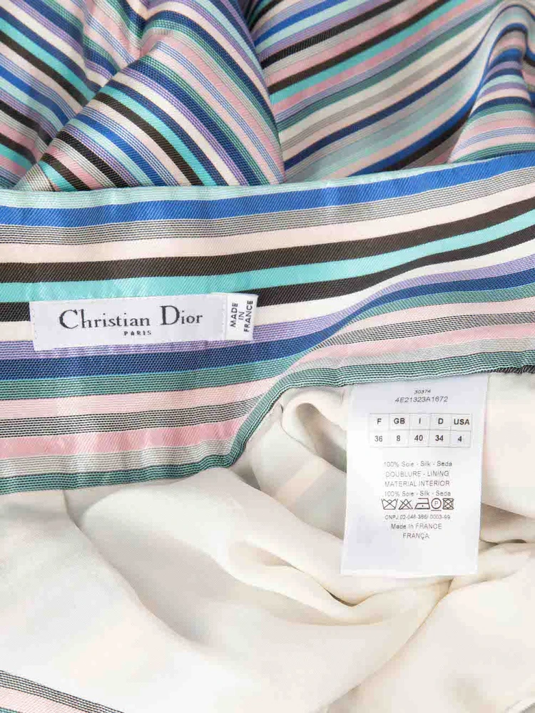 Dior Silk Stripe Jacquard Mini Skirt