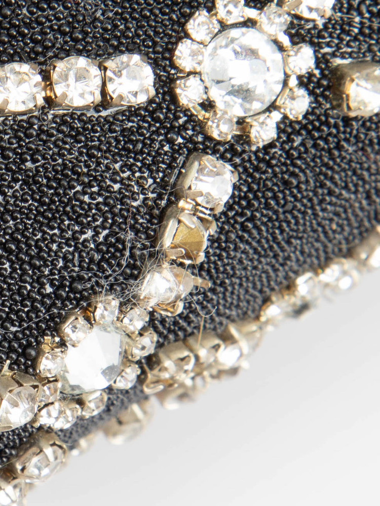 Sophia Webster Black Suede Crystal Heel Boots