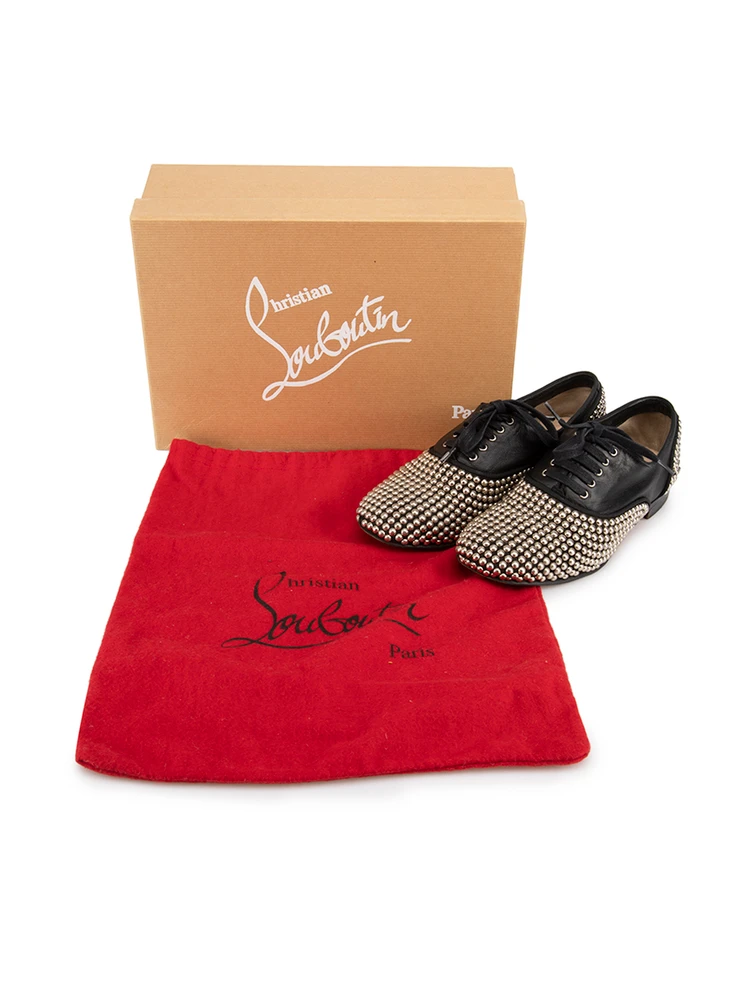 Christian Louboutin Black Fred Clous Studded Oxfords