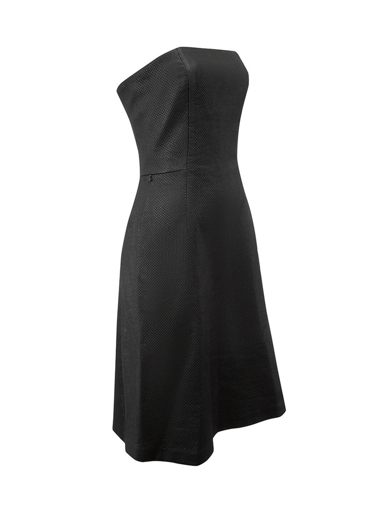 Max Mara Vintage Black Square Strapless Dress