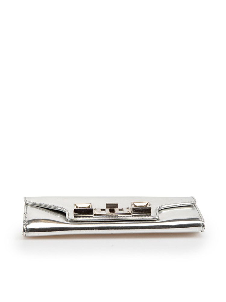 Proenza Schouler Silver Patent PS11 Metallic Wallet