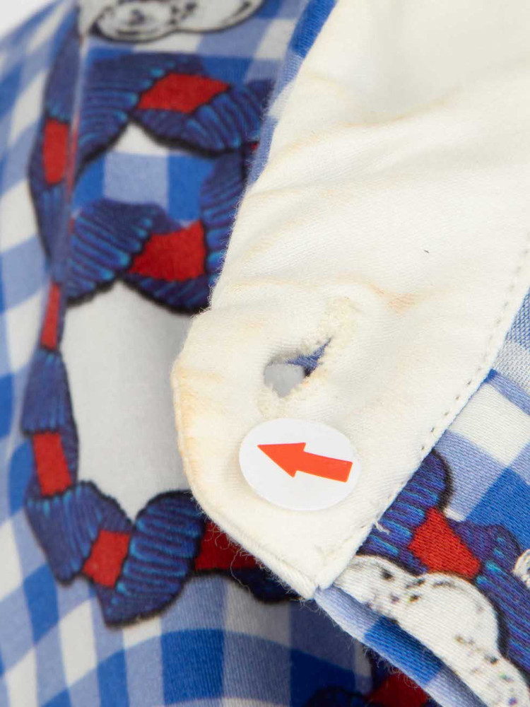 Mary Katrantzou Blue Gingham Sleeveless Shirt