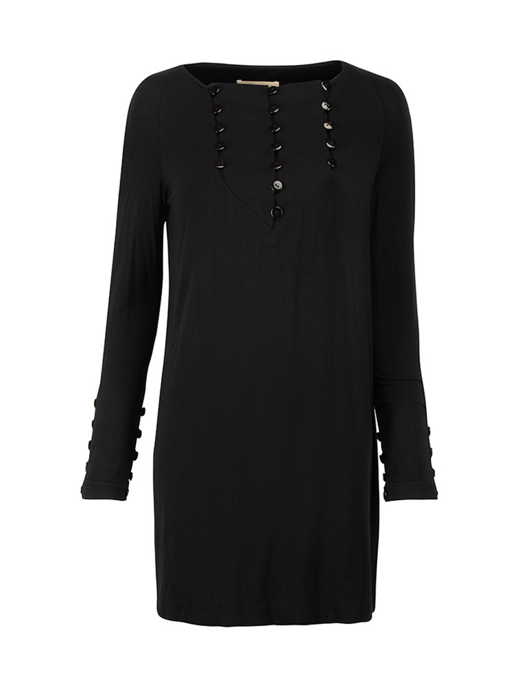Jasmine Di Milo Black Buttoned Mini Dress
