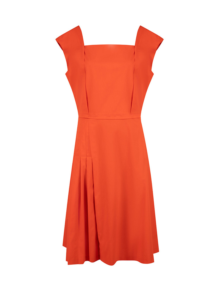 Salvatore Ferragamo Orange Knee Length Dress
