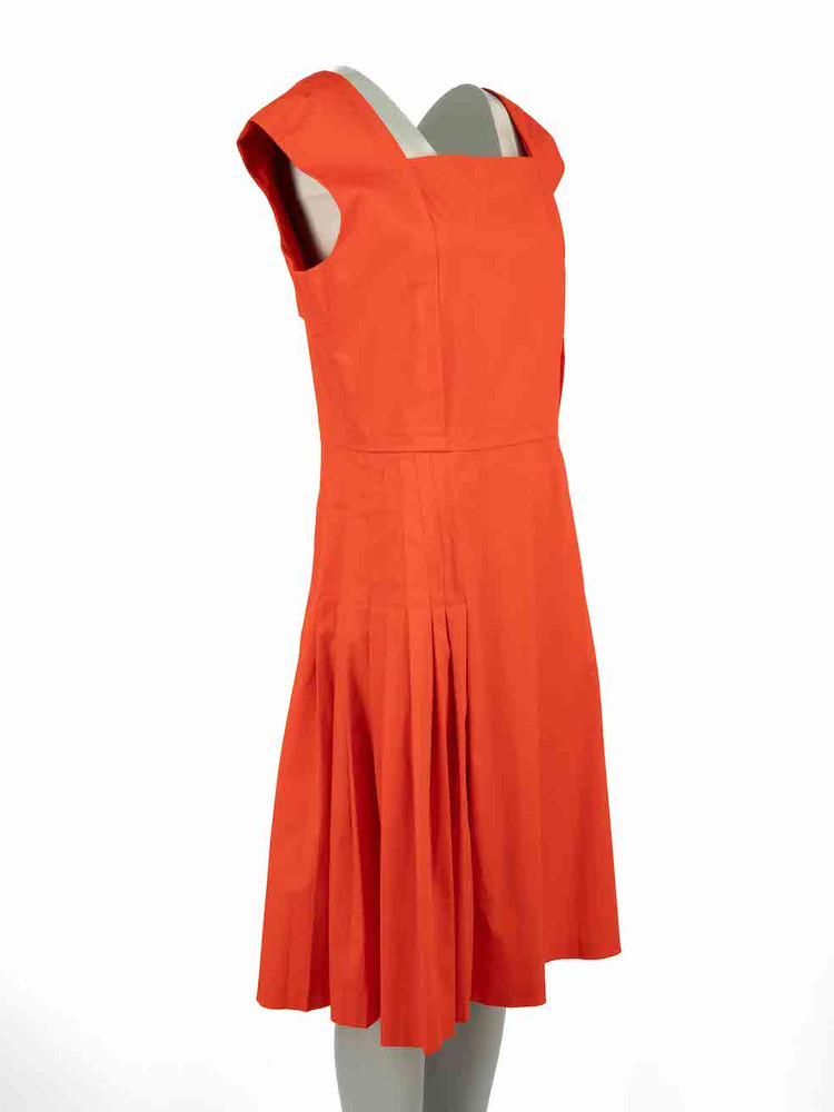 Salvatore Ferragamo Orange Knee Length Dress