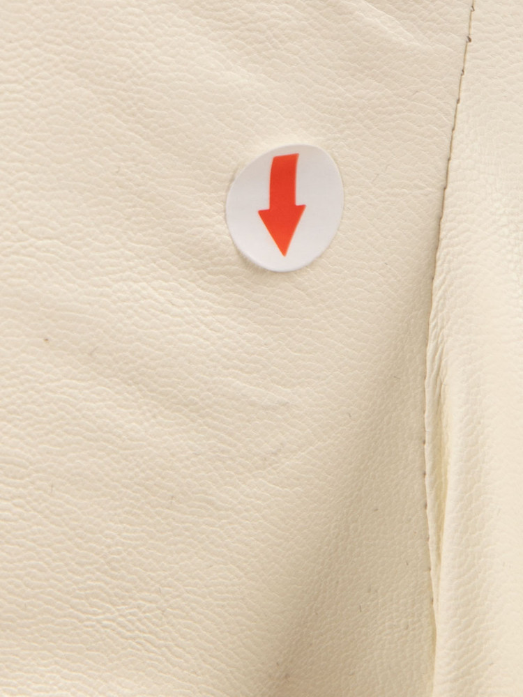 MSGM White PU Crop Slim Trousers