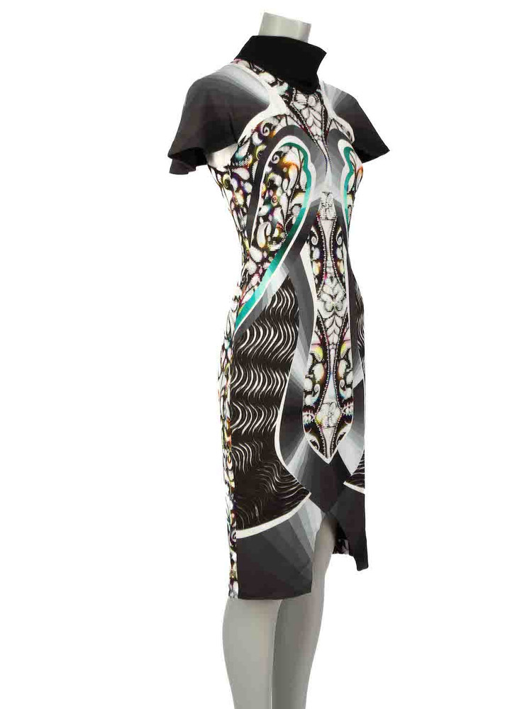 Peter Pilotto Abstract Print Mock Neck Dress