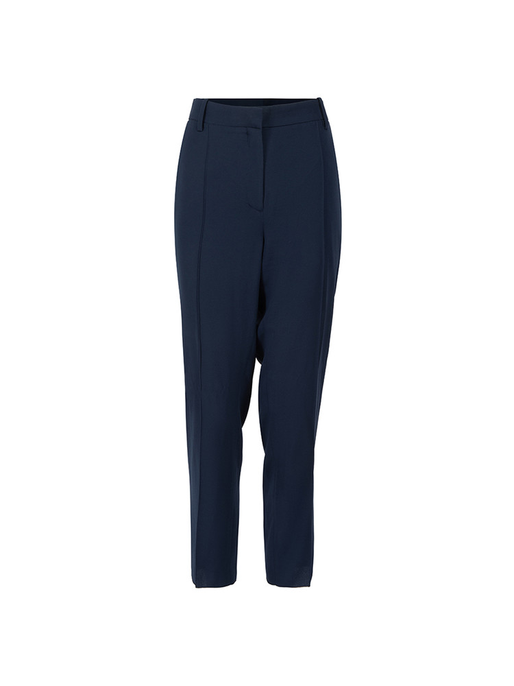 Acne Studios Navy Cora Crepe Slim Leg Trousers