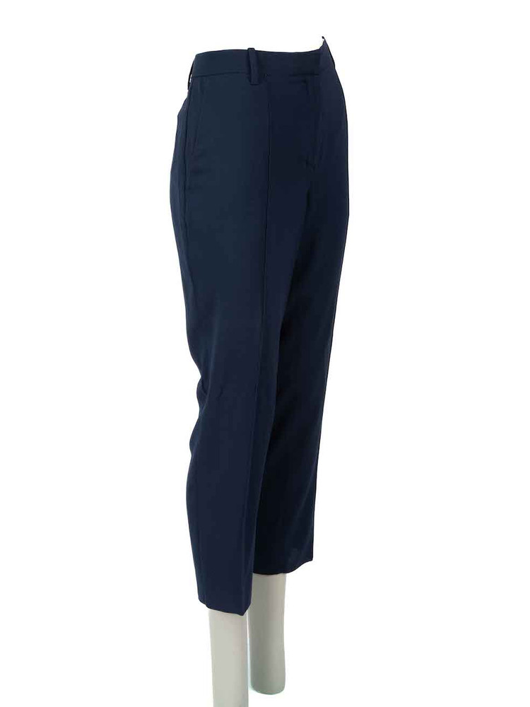 Acne Studios Navy Cora Crepe Slim Leg Trousers