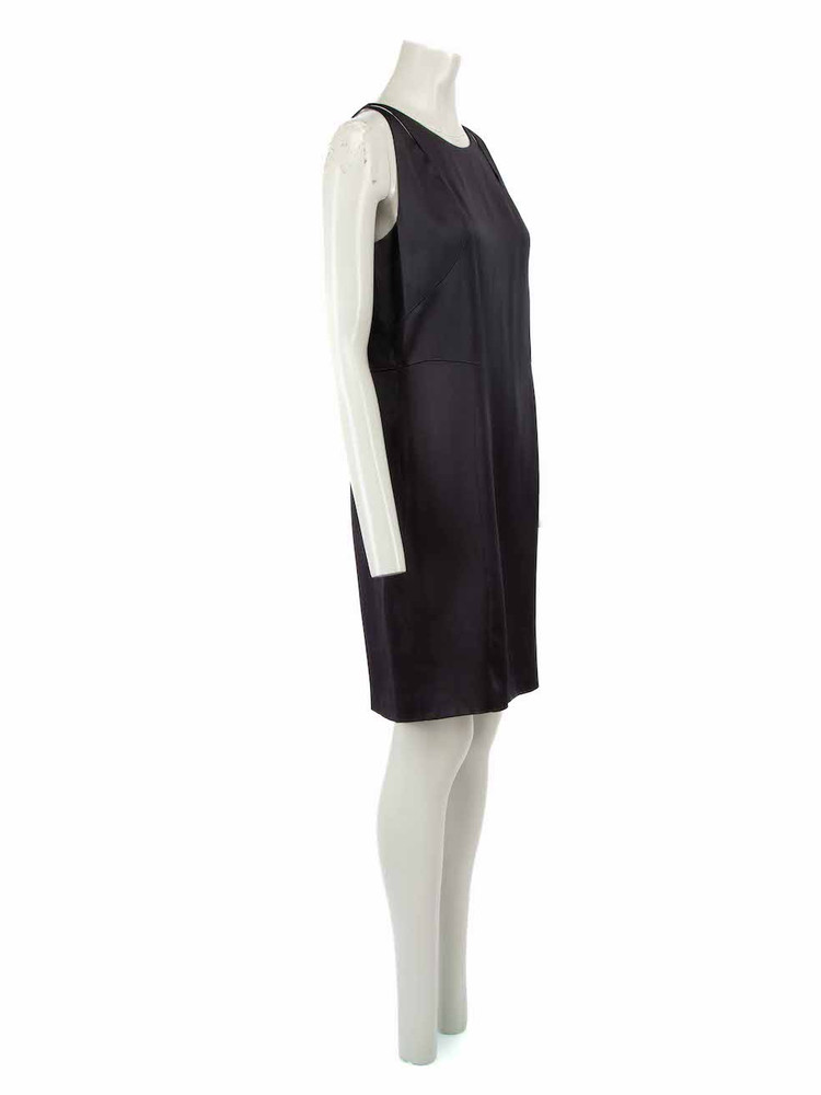 Jil Sander Black Shoulder Cut Out Knee-Length Dress
