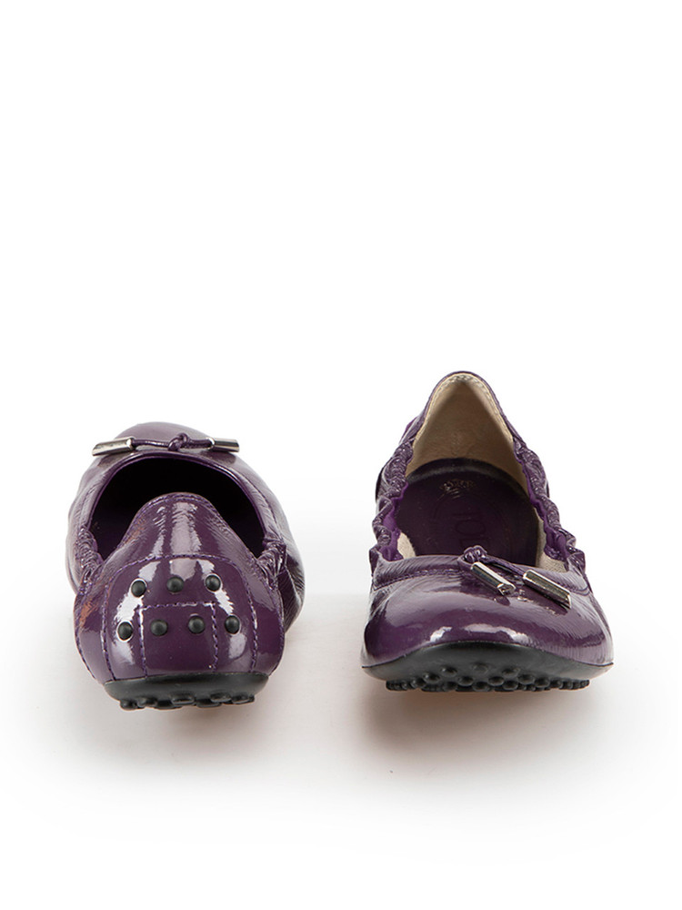 Tod's Purple Patent Leather Driving Shoes